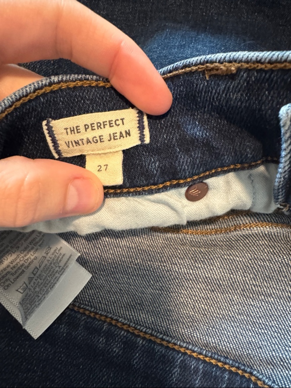 Madewell the perfect vintage Jean denim medium dark wash - Picture 5 of 6
